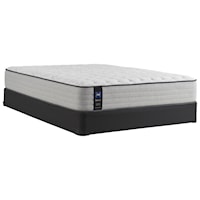 Cal King 12" Firm Tight Top Encased Coil Mattress and Standard Base 9" Height