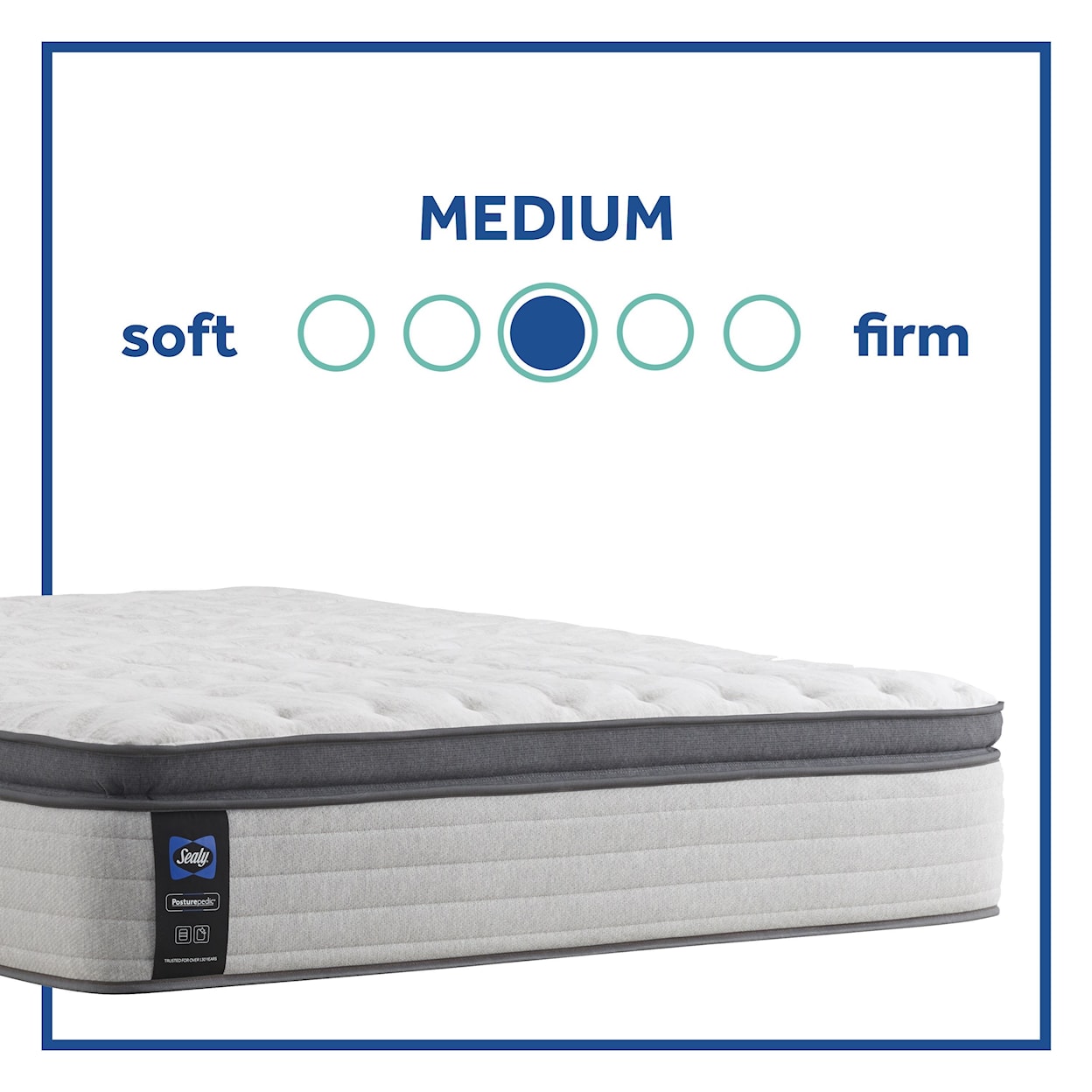 Sealy PPS3 Posturpedic Innerspring Med EPT Twin 14" Medium Euro Pillow Top Adj Set