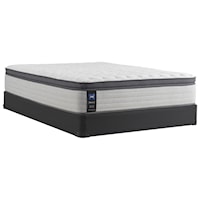 Twin 14" Medium Euro Pillow Top Mattress and Low Profile Base 5" Height