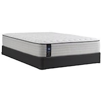 Full 13" Medium Faux Euro Top Mattress and 5" Low Profile Foundation