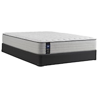 Cal King 12" Medium Tight Top Encased Coil Mattress and Standard Base 9" Height