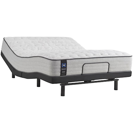 Full 12" Medium Tight Top Encased Coil Mattress and Ease 3.0 Adjustable Base