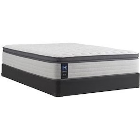 Cal King 14" Soft Euro Pillow Top Mattress and 5" Low Profile Foundation