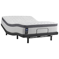King 14" Soft Euro Pillow Top Mattress and Ease 3.0 Adjustable Base