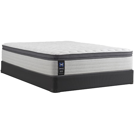 Cal KIng 14" Soft Euro Pillow Top Mattress and Low Profile Base 5" Height