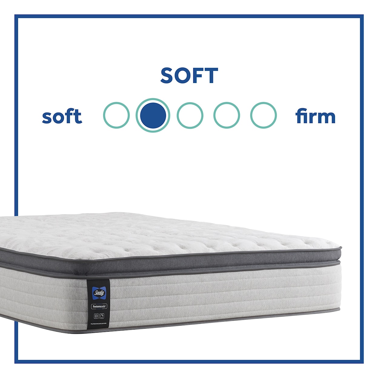 Sealy PPS3 Posturpedic Innerspring Soft EPT Twin 14" Soft Euro Pillow Top Mattress