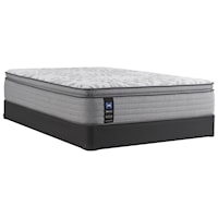 Queen 13 1/2" Soft Euro Pillow Top Mattress and Standard Base 9" Height