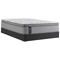 Full 13 1/2" Soft Euro Pillow Top Mattress and Low Profile Base 5" Height