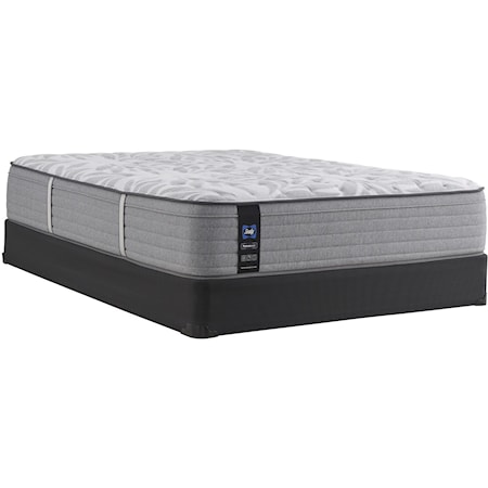 Twin 14" Firm Faux Euro Top Mattress and Low Profile Base 5" Height