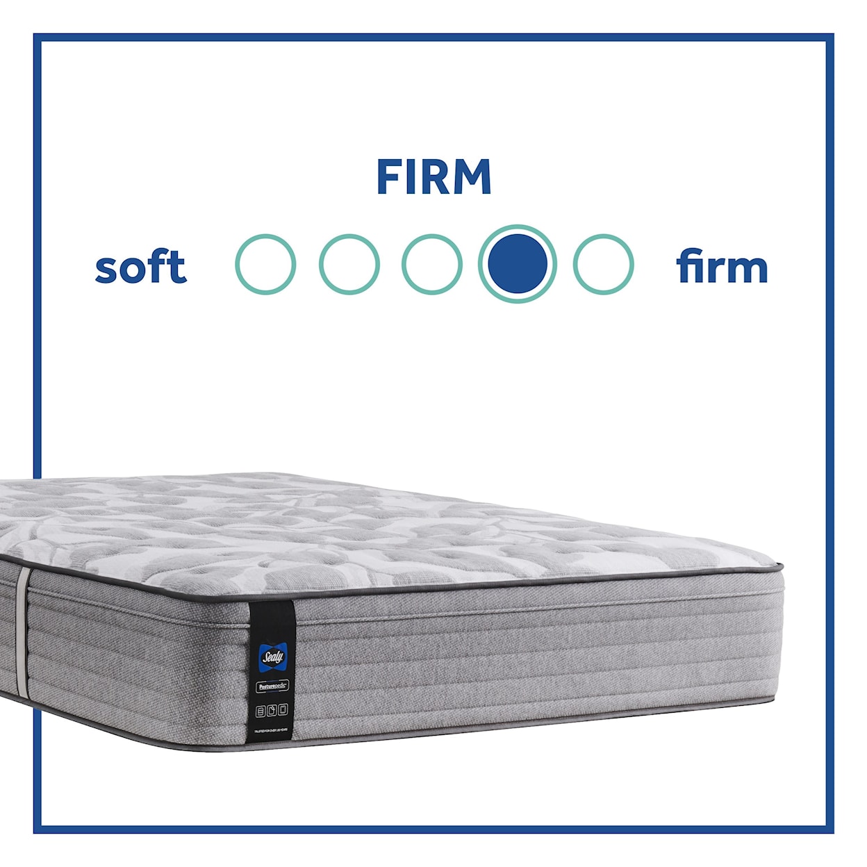 Sealy PPS5 Posturpedic Innerspring Firm FXET Cal King 14" Firm Faux Euro Top Mattress