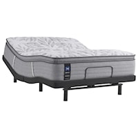 Twin 15" Medium Euro Pillow Top Mattress and Ease 3.0 Adjustable Base