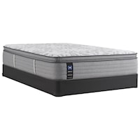 Twin 15" Medium Euro Pillow Top Mattress and Low Profile Base 5" Height