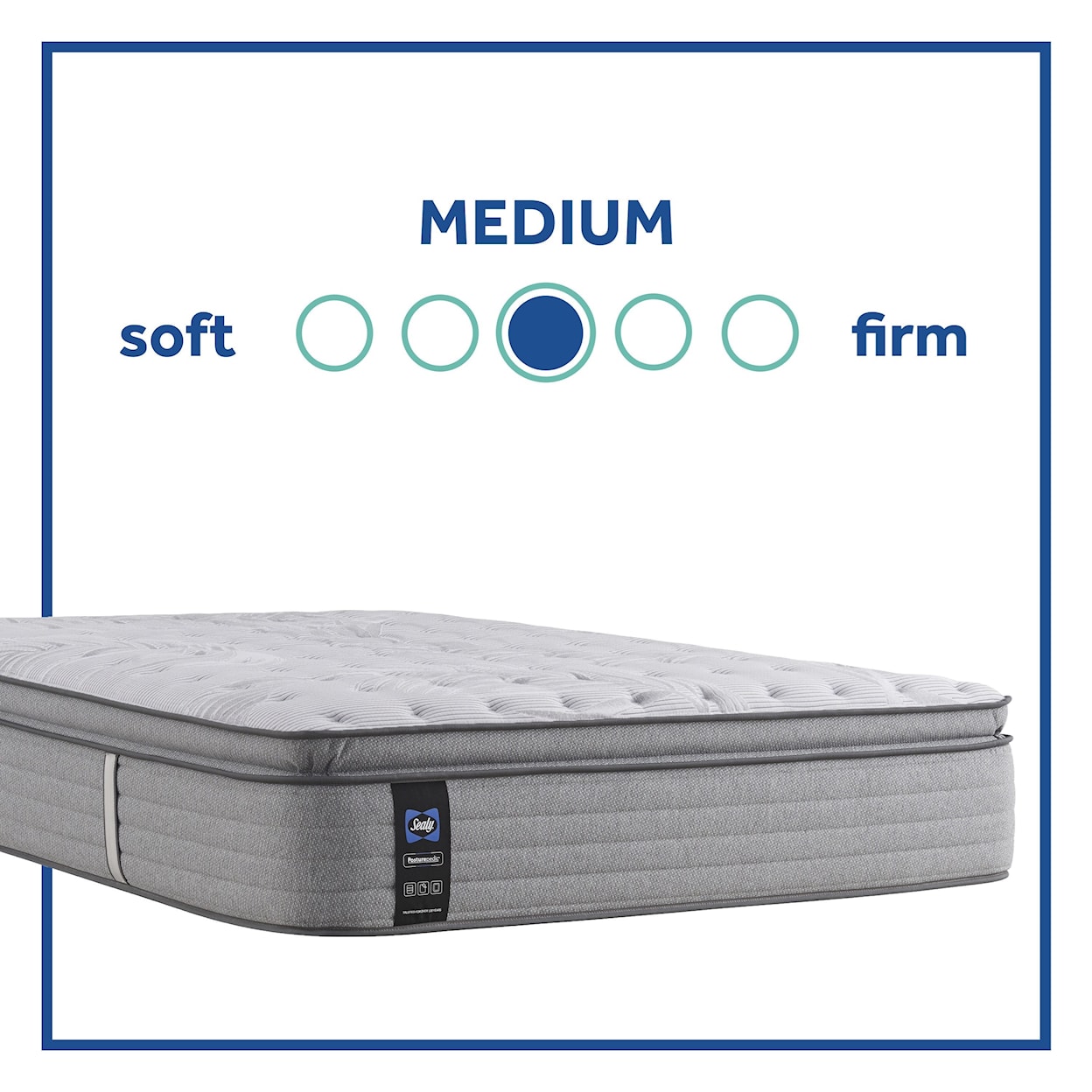 Sealy PPS5 Posturpedic Innerspring Med EPT Twin 15" Medium Euro Pillow Top Mattress