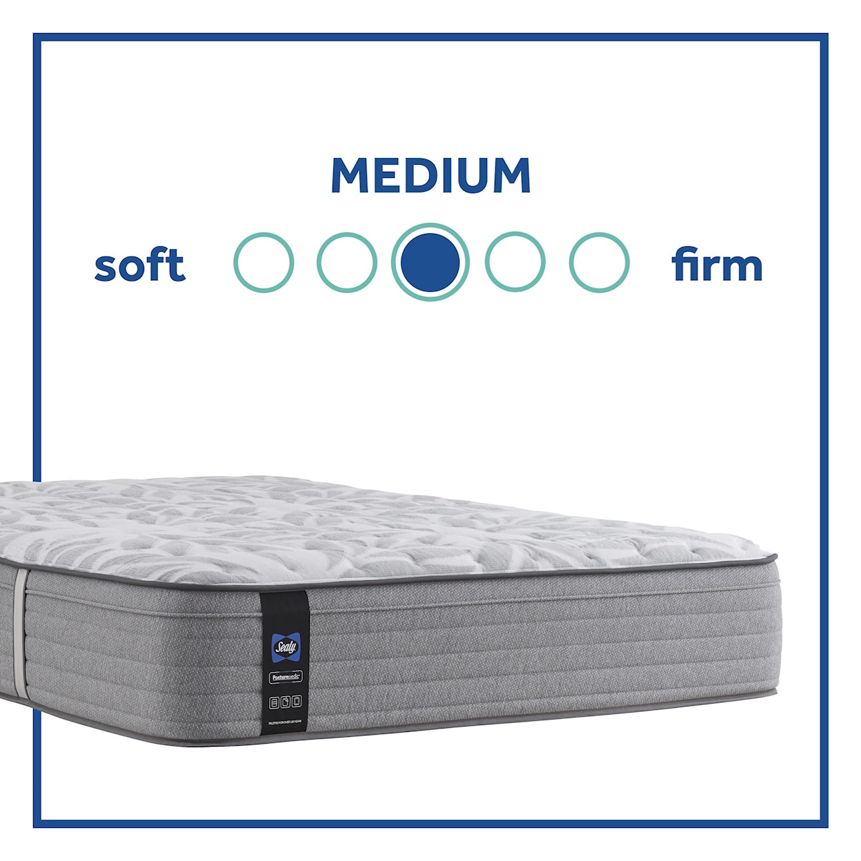 Sealy PPS5 Posturpedic Innerspring Med FXET Full 14" Medium Faux Euro Top Mattress