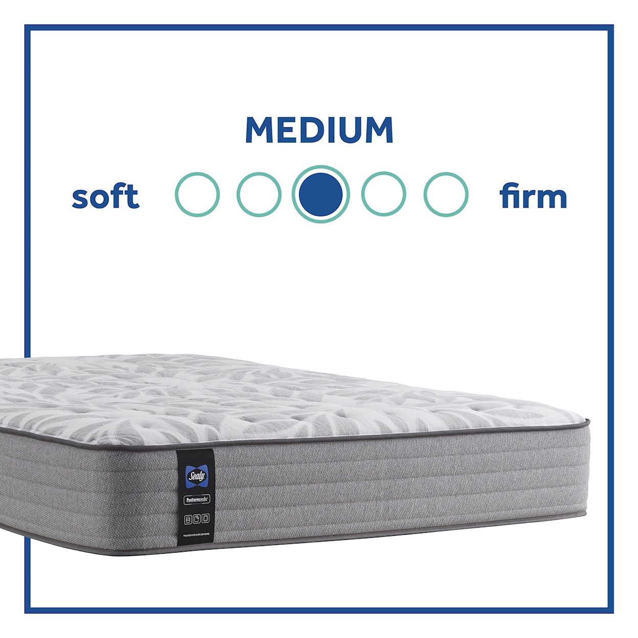 Sealy PPS5 Posturpedic Innerspring Med TT Twin 12 1/2" Medium TT Mattress Set