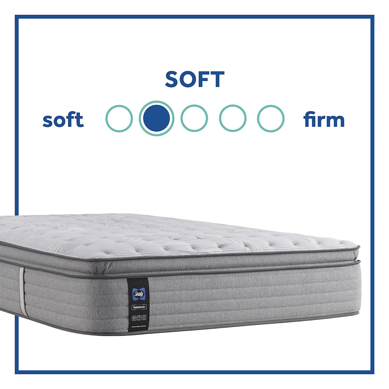 Sealy PPS5 Posturpedic Innerspring Soft EPT Twin 15" Soft Euro Pillow Top Set