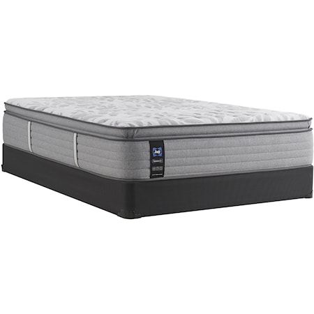 King 15" Soft Euro Pillow Top Mattress and Low Profile Base 5" Height