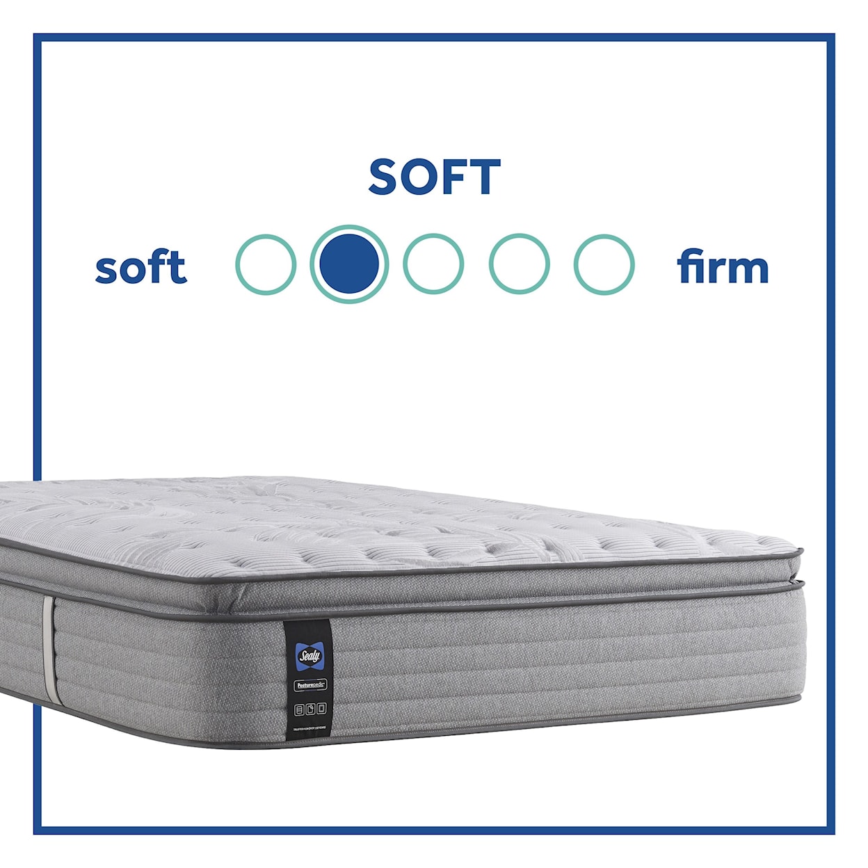 Sealy PPS5 Posturpedic Innerspring Soft EPT Full 15" Soft Euro Pillow Top Adj Set