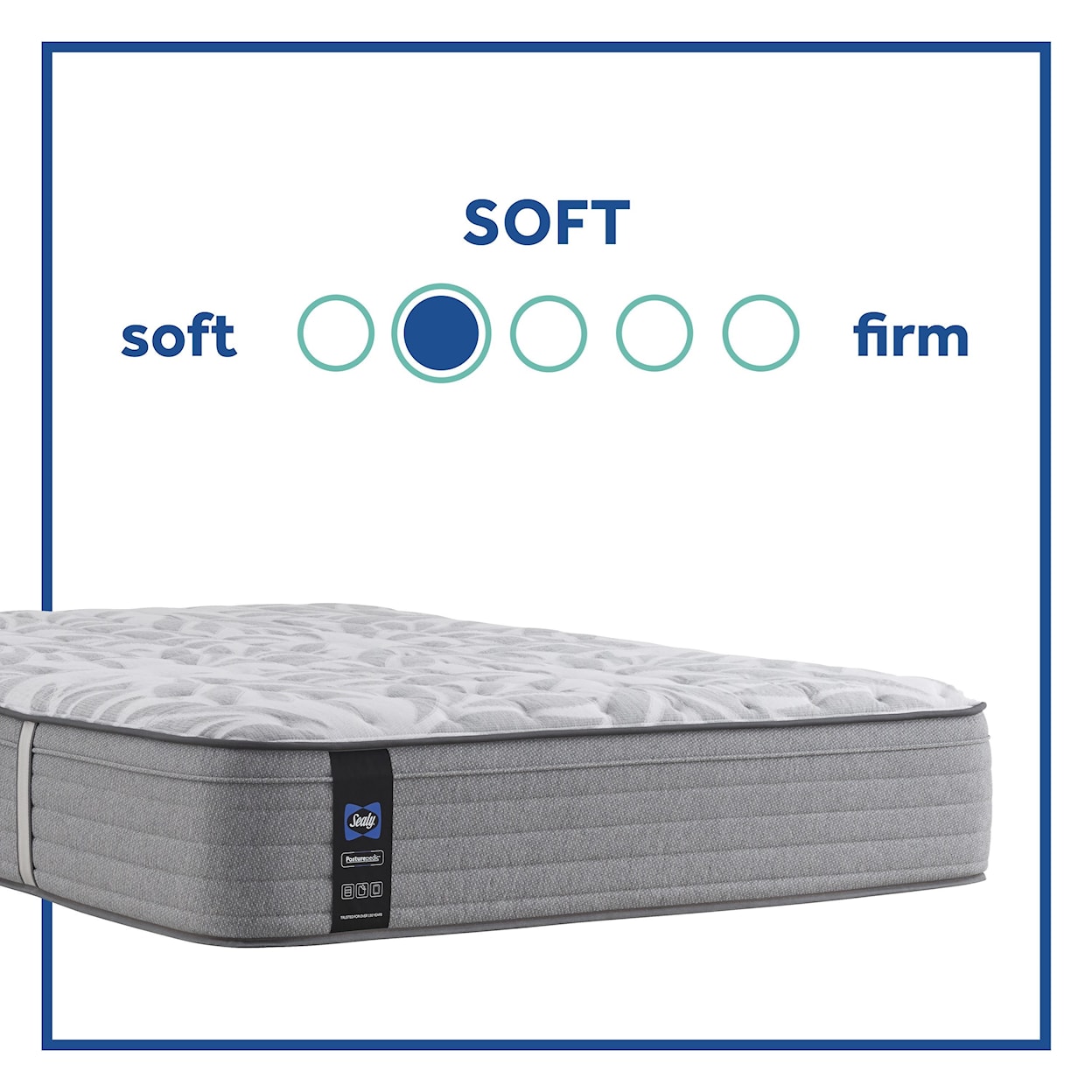 Sealy PPS5 Posturpedic Innerspring Soft FXET Twin 14" Soft Faux Euro Top Adj Set