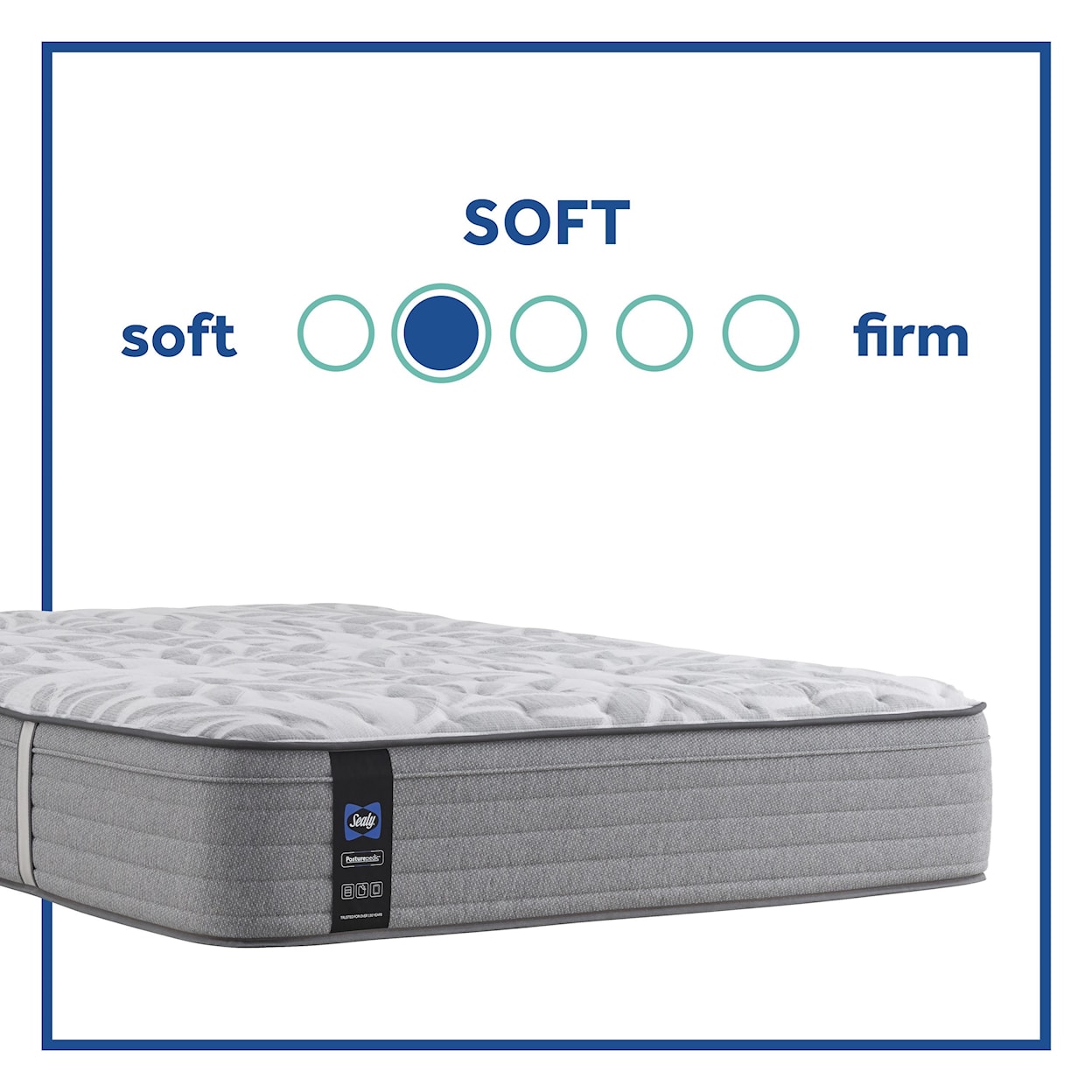 Sealy PPS5 Posturpedic Innerspring Soft FXET Twin XL 14" Soft Faux Euro Top Mattress