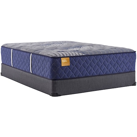 King 15 1/2" Plush Hybrid Tight Top Mattress and 5" Low Profile Foundation