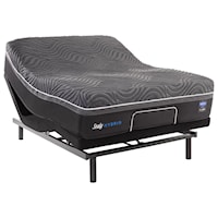 King Plush Premium Hybrid Mattress and 2pc Horizontal King Ergomotion Inhance Power Base