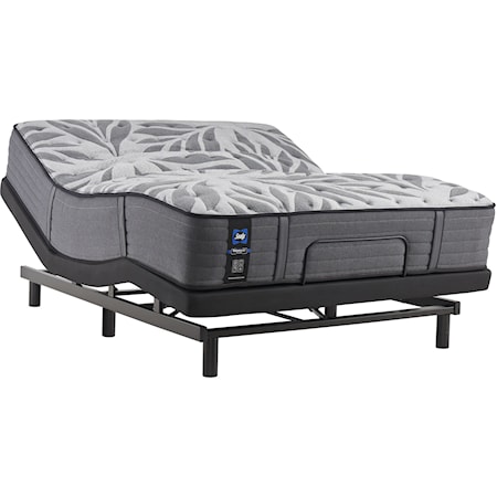 King 13" Soft Tight Top Individually Wrapped Coil Mattress and 1 pc Divided King Ease 3.0 Adjustable Base