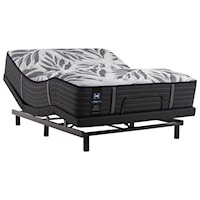 King 14" Soft Tight Top Individually Wrapped Coil Mattress and One Pc Ease 3.0 Adjustable Base