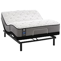 Twin Extra Long 13" Plush Faux Pillow Top Innerspring Mattress and Ease 3.0 Adjustable Base