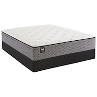 Cal King Plush Faux Pillow Top Innerspring Mattress and StableSupport™ Foundation