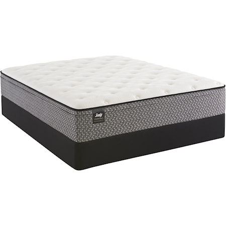 King Plush Faux Pillow Top Innerspring Mattress and 5" Low Profile StableSupport™ Foundation