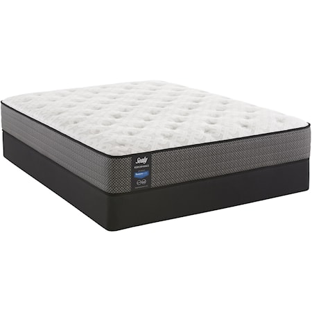 Cal King 12" Cushion Firm Innerspring Mattress and StableSupport™ Foundation