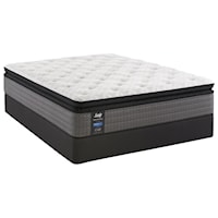 Cal King 14" Cushion Firm Euro Pillow Top Mattress and StableSupport™ Foundation
