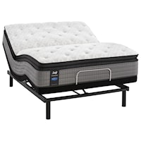 King 14" Cushion Firm Euro Pillow Top Mattress and Divided King Ease 3.0 Adjustable Base