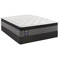 Cal King 14" Plush Faux EuroTop Mattress and 5" Low Profile StableSupport™ Foundation