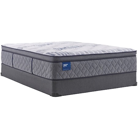 Queen 15" Plush PT Individually Wrapped Coil Mattress and 9" High Profile Foundation