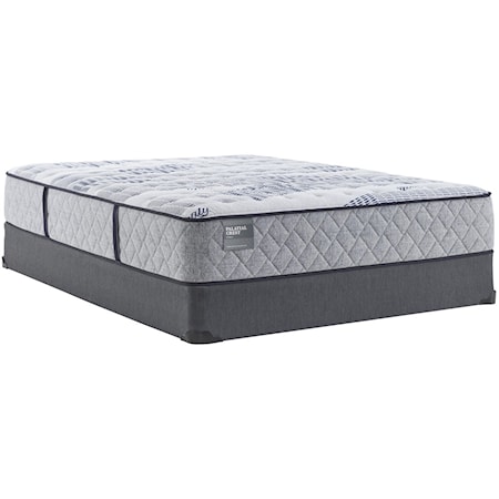 Split Cal King 12 1/2" Cushion Firm Individually Wrapped Coil Mattress 9" High Profile Foundation
