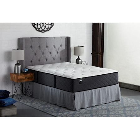 King 14 1/2" Firm Individually Wrapped Coil Mattress and Low Profile SupportFlex™ Foundation
