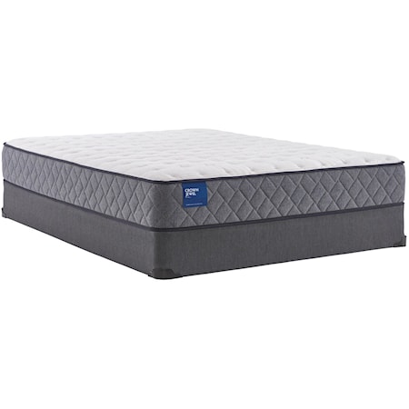 Full 10 1/2" Cushion Firm Tight Top Mattress and 5" Low Profile Foundation