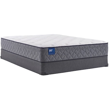 Queen 12" Plush Faux Euro Top Innerspring Mattress and 9" High Profile Foundation