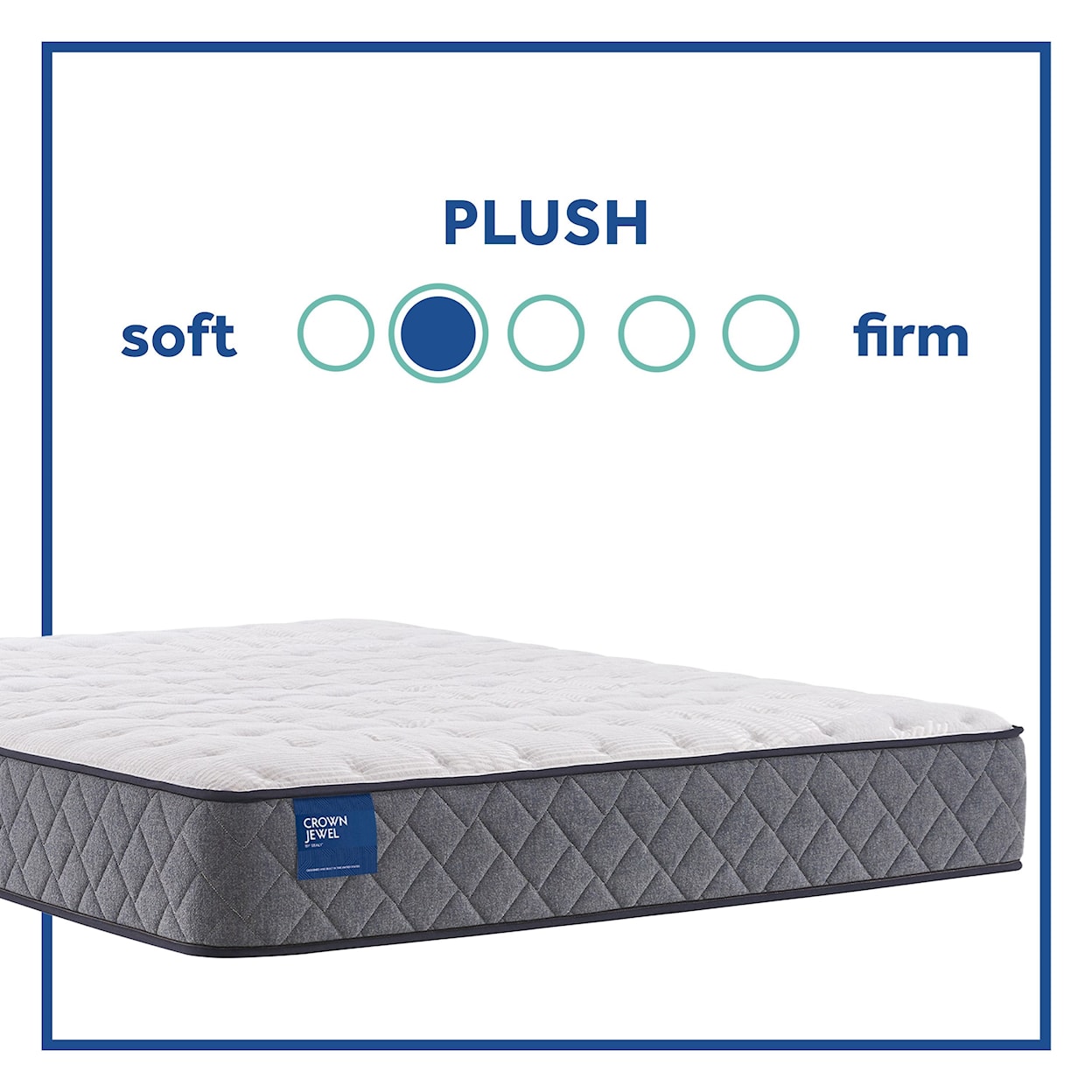 Sealy Scallop Pearl Plush Faux ET B2 Twin 12" Plush  Faux Euro Top Mattress