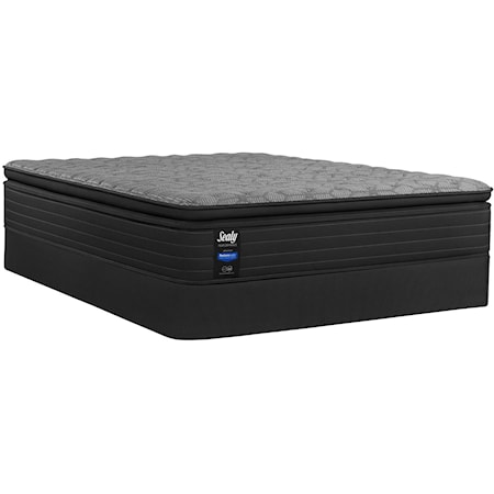 Full Cushion Firm Euro Pillow Top Encased Coil Mattress and 5" Low Profile StableSupport™ Foundation