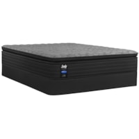 Queen Cushion Firm Euro Pillow Top Encased Coil Mattress and 5" Low Profile StableSupport™ Foundation