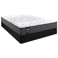 King 12" Firm Tight Top Pocketed Coil Mattress and 5" Low Profile StableSupport™ Foundation