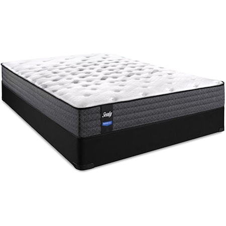 King 12" Firm Tight Top Pocketed Coil Mattress and 5" Low Profile StableSupport™ Foundation