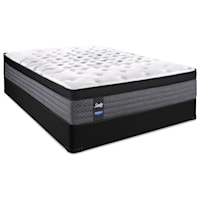 Twin 13 1/4" Cushion Firm Euro Top Pocketed Coil Mattress and 9" StableSupport™ Foundation