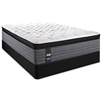 Twin 14 1/2" Plush Euro Top Pocketed Coil Mattress and 5" Low Profile StableSupport™ Foundation