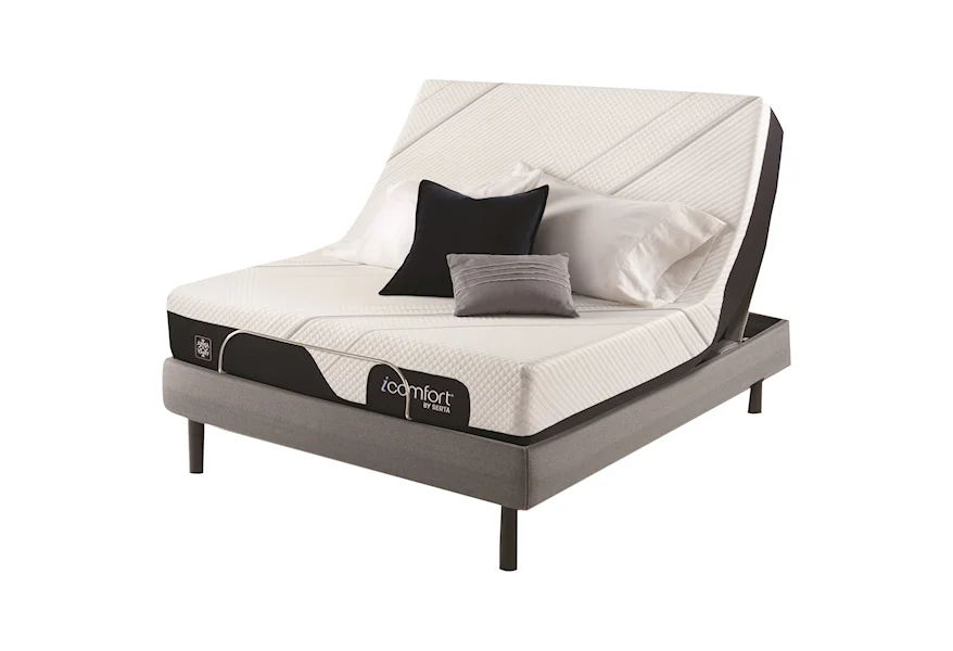 2020 iComfort Limited Edition Queen 10" Plush Gel Memory Foam Adj Set by Serta at Prime Brothers Furniture