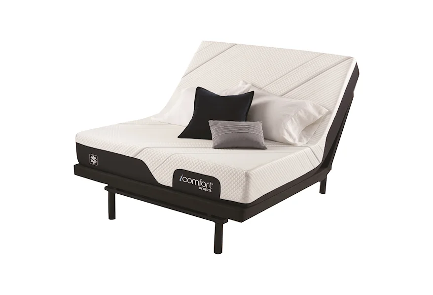 2020 iComfort Limited Edition Queen 10" Plush Gel Memory Foam Adj Set by Serta at Prime Brothers Furniture