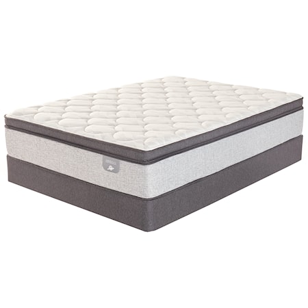Queen Firm Pillow Top Encase Coil Mattress and 5" Low Profile SertaPedic Foundation